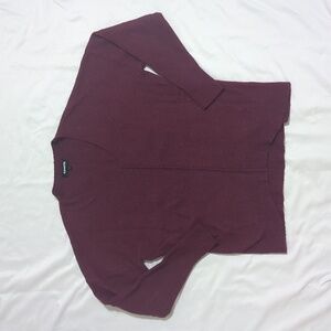 Express V-Neck Dolman Sleeve Sweater, Color Maroon Size XS